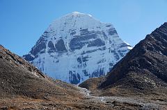 30 Mount Kailash North Face from Dirapuk Gompa On Mount Kailash Outer Kora There is a perfect view of Mount Kailash North Face from Dirapuk Gompa.